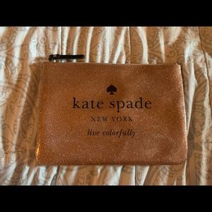 Kate spade rose gold clutch